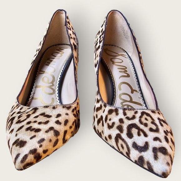 Sam Edelman Leopard Calf Hair Margie Pumps 10.5 - Picture 7 of 13